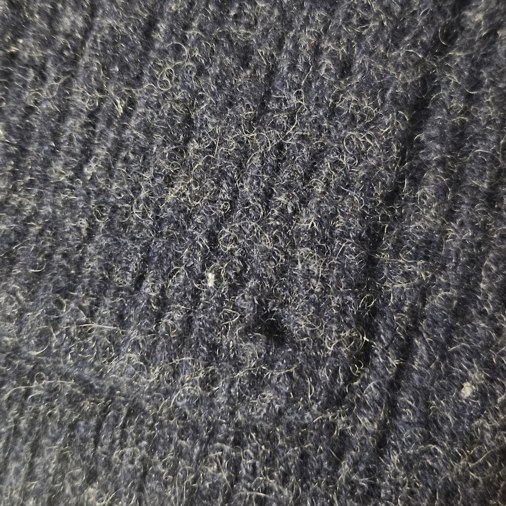 Line of Trade Men's Sz L Charcoal Gray 100%‎ Shetland Wool Cardigan Sweater Fish - Picture 9 of 10